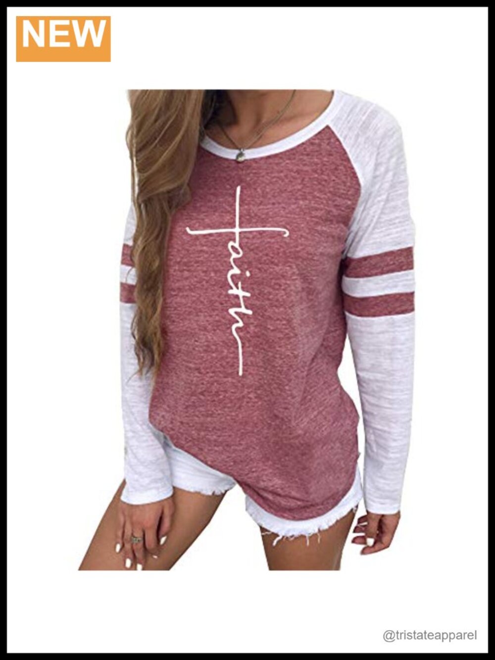 Faith Over Fear Long Sleeve Cotton Blend T-Shirt